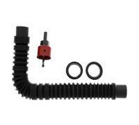 Rain Hose Connector Kit Water Bucket Linking Kit Rain Diverter for Home Garden Outdoor Chores Black Plastic 260x60x60mm