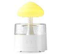 Rain Humidifier Water Drip - Cloud-Inspired Mist Maker with Gentle Droplet Effect | Mushroom Diffuser Design, Raindrop Vaporizer Unit for Relaxation Sleep Meditation Reading Spaces