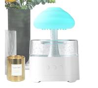 Rain Humidifier - Water Drop Diffuser, Cloud Mushroom Vapor, Soft Humidity Mist, Aromatherapy Function, Premium Relaxation Device for Reading, Sleeping,