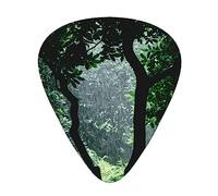 Rain In The Woods Print Guitar Picks Personalized Novelty Guitar Plectrums For Electric Guitar Acoustic Guitar 12 Pack