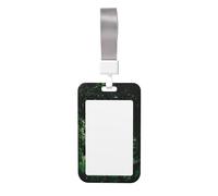 rain in The Woods Print Id Badge Holder Sliding Card Holder Vertical Card Protector Cover Case Teacher Lanyard for Office Women Men