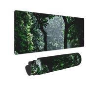 rain in The Woods Print Large Mouse Pad Non-Slip Desk Pad Protector Computer Keyboard Pad for Office Home 80 * 30 cm