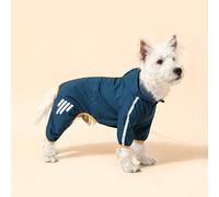 Rain Jacket for Dogs Doggy Raincoat with Leash Hole for Outdoor Adventures Walking (Blue,XX-Large)