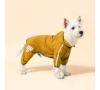 Rain Jacket for Dogs Doggy Raincoat with Leash Hole for Outdoor Adventures Walking (Yellow,Small)
