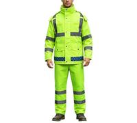 Rain Jacket Men - Unisex Outdoor Duty Rain Gear Upgrade With Reflective Raincoat And Pants For Enhanced Visibility And Weather