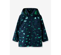 Rain jacket with reflective dinos for boy NAME IT deep blue