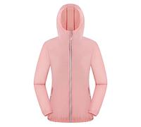 Rain Jacket Women's Waterproof Breathable Cycling Jacket Women's Thin Lightweight Transition Jacket with Hood Raincoat Zip Hiking Jacket Elegant Wind Jacket Outdoor Jacket Plain Softshell Jacket, pink