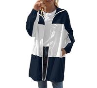 Rain Jacket Women's Waterproof Chic - Raincoat Women's Breathable Thin - Festival Rain Jackets Ultralight Wind Jacket Trekking Thin Transition Jacket Lightweight Outdoor Windbreaker 10,000 mm