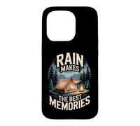 Rain Makes The Best Memories Cozy Camping Camp Case for iPhone 15 Pro