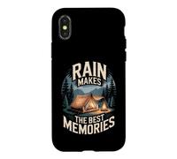 Rain Makes The Best Memories Cozy Camping Camp Case for iPhone X/XS