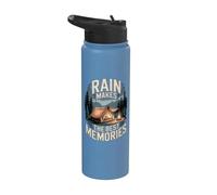 Rain Makes The Best Memories Cozy Camping Camp Stainless Steel Insulated Water Bottle