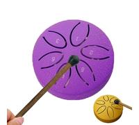 Rain Music Instrument, Raindrum, Rain Drum for Outside，3 Inch 6 Tones Steel Tongue Drum Rain Chime，Mallet Handpan Meditation Drum for Garden，chakra Steel Tongue Rain Drum