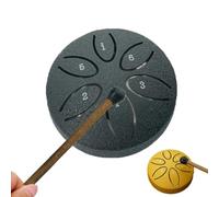 Rain Music Instrument, Raindrum, Rain Drum for Outside，3 Inch 6 Tones Steel Tongue Drum Rain Chime，Mallet Handpan Meditation Drum for Garden，chakra Steel Tongue Rain Drum