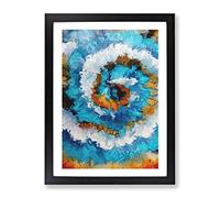 Rain Of Shadows Abstract Framed Print for Living Room Bedroom Home Office Décor, Wall Art Picture Ready to Hang, Black A2 Frame (62 x 45 cm)