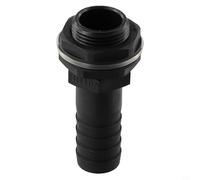 Rain Overflow Fitting 1 Inch Barb To 3/4 For Bsp Adapter Plastic Tank Connector With Nut And Washer For Water Butt Storage Drain