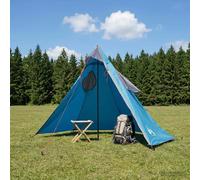 Rain Poncho Blue 262x126x130cm 185T Polyester PU Coated 2-in-1 Packable Shelter
