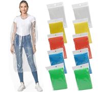 Rain Poncho for Adults, 10 Pack Waterproof Poncho, Disposable Rain Ponchos