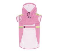 Rain Poncho for Dogs, Rain Jacket for Dogs, Waterproof and Windproof, Easy to Carry Pet Jacket, Waterproof and Reflective Stripe Poncho with Hood, Breathable, Adjustable H