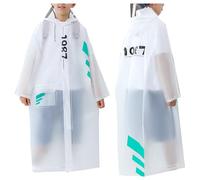 Rain Poncho Kids Cartoon Rain Wear Lightweight Waterproof Poncho Coat with Hood Reusable Raincoats Suitable for Daily Use 3-14 Years
