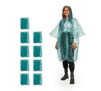 Rain poncho set of 10 Compact Disposable Rain Cape Emergency Rain Gear Portable