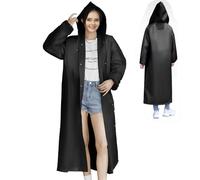 Rain Poncho Waterproof Adult Raincoats - Waterproof Rain Coats for Men or Ladies Raincoat - Reusable Waterproof Poncho Festival Accessories for Camping, Emergency Situations, Amusement Parks, Travel