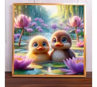 Rain Pond Ducks 1000 Piece Jigsaw Puzzles for Adults and Kids, Impossible Puzzle, Jigsaws 1000 pieces for adults Gifts, Difficult jigsaw puzzles for The Whole Family