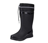 Rain Season Tube Mouth Plain Rain Shoes Thick Rainproof Non-Slip Rain Boots, black, 6 UK