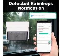 Rain Sensor Raindrop Detector with Light Sensing, IPX4 Waterproof for Home Assistant Z2M, CR123A Battery Powered, White