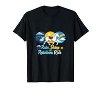 Rain Shine or Rainbow Ride Unicorn Wrangler T-Shirt