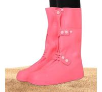 Rain Shoe Protectors, Elastic Silicone For All Day Comfort, Rain Boot Protectors - For Travel, Gardening, Yard, Work, Beach, Hiking, Pink, Large