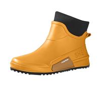 Rain Shoes Women's Rubber Waterproof Rain Boots for Men Boots Non-Slip Riding Boots Waterproof Wellington Boots Comfortable Short Boots Outdoor Garden Shoes Half Height Rain Boots, brown, 6 UK