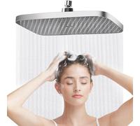 Rain Shower Head 12 Inch, 360° Adjustable High Pressure Rainfall Shower Head Square Built-in Shower Heads, Stainless Steel Cover Rain Shower Heads Replacement Showerhead G1/2" Universal for Bathroom