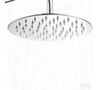 Rain Shower Head 12 Inch Round Showerhead Ultra Thin High-Pressure Rainfall Showerhead, Stainless Steel 304 Full Body Modern Luxury Overhead Shower,Replacement Fixed Anti-limescale Shower Head