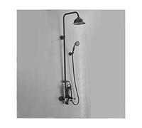 Rain Shower System Swan Shower Faucet Set Wall Mounted Shower Combo Set Brass Rain Mixer Shower with Handheld Shower, Rainfall Shower Head,Gold