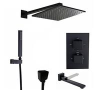 Rain Shower System - Triple Function Shower Set with Handheld Showerhead and Tub Faucet - Luxury Bathroom Mixer Tap