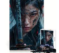 Rain-Soaked Samurai 1000 Piece Jigsaw Puzzles for Teenagers Jigsaw Smart Toy Indoor Play Accurate Cut (38x26cm)