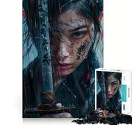 Rain-Soaked Samurai 1000 Piece Jigsaw Puzzles for Teenagers Jigsaw Smart Toy Indoor Play Accurate Cut (38x26cm)