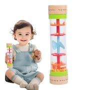 Rain Stick Instrument - Spinner Tube Rattle | Sensory Toys Toddler Baby Kids Calming Learning Sound Play Easter Travel Classroom Preschool Educational Musical Instrument