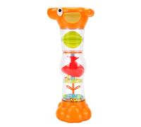 Rain Stick Toy, Hourglass Sensory Toy for 0-3 Years Old (Orange) | 45dB Rain White Noise, No Electronics, ABS Plastic, Color Recognition, Cause Effect Learning Toy for Toddlers