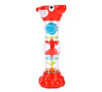 Rain Stick Toy with Educational Hourglass Design (Red) | Interactive sensory toy, safe ABS material, color recognition training, for infants