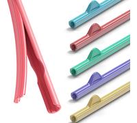 Rain Straw - Easy Clean Reusable Drinking Plastic long Straws That Snap Open for Easy Cleaning - No Cleaning Brush or Cleaner Needed - Eco Friendly BPA Free 10.5", for Tumbler (Bright, 5 Pack)