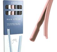 Rain Straw - Easy Clean Reusable Drinking Straws That Snap Open for Easy Cleaning - No Cleaning Brush or Cleaner Needed - Eco Friendly BPA Free 10.5" long Plastic Straws for Tumbler (Classic, 5 Pack)