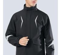 Rain Suit, Men's Reflective Motorcycle Raincoat Set Work Rain Gear Motorcycle Rain Suit With Reflective Breathable Raincoat For Outdoor Delivery Rainproof Suit (L)