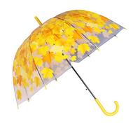 Rain Umbrellas Dome Birdcage Automatic Clear Bubble Umbrella With Leaf See Through Dome Canopy Windproof Stick Umbrella Auto Open Umbrella