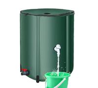 Rain Water Collection Barrel - Water Storage Tank Gardens Lawns | Eco Friendly Rainwater Harvesting Solution With Spigot Overflow Valve, Easy Setup Outdoor Use Ideal For Sustainable Gardening