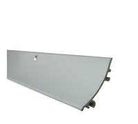 Rain Water Deflector in Polished Aluminium with End Caps, 914mm/36", Silver