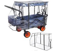Rain Wind Cover for Wagon - Push-Pull Folding Stroller Trolley Cart Accessories - UV Resistant Lounge Cover for Garden Camping Picnic