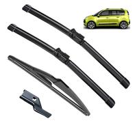 Rain wiper Compatible with Citroen C3 Picasso 2009-2010 24"+16"+11" Front Rear Wiper Blades Brushes Cutter Accessories 2009 2010, All-weather wiper blade
