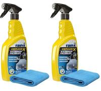 Rain-X Ceramic Car Coating Spray; High Gloss Car Wax with Hydrophobic and UV Protection; Protects for 3 Months + Cloth- 750ml (Pack of 2)