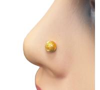 Raina Jewels Women's 22ct Yellow Gold Diamond Cut Swirl Nose Stud/Pin, Tragus & Helix 4.8mm Raina Jewels Yellow One Size